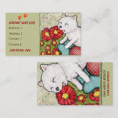 Kundenspezifische Westie Visitenkarte (Vorne/Hinten)