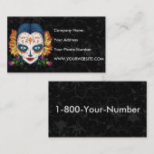 Kundenspezifische Zuckerschädel-Frau Visitenkarte (Vorne/Hinten)