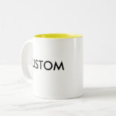 Kundenspezifische Zwei-Ton 11oz Tasse - GELB nach (Vorderseite Links)