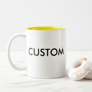 Kundenspezifische Zwei-Ton 11oz Tasse - GELB nach
