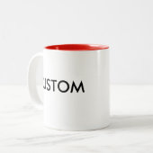 Kundenspezifische Zwei-Ton 11oz Tasse - ROT nach (Vorderseite Links)