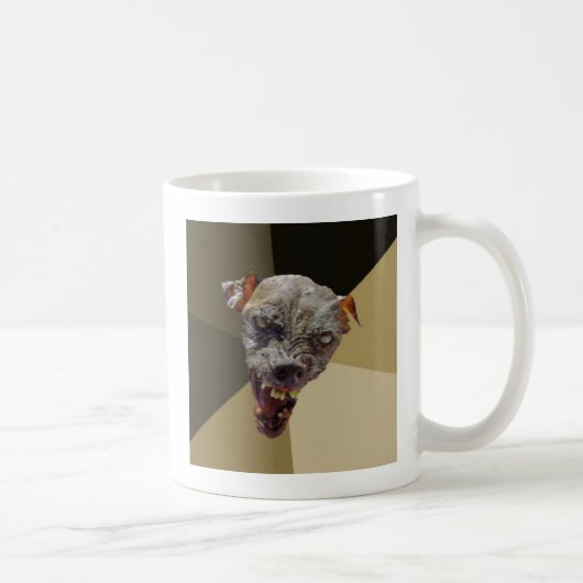 Kundenspezifische zynische Hundekaffee-Tasse Kaffeetasse (Rechts)