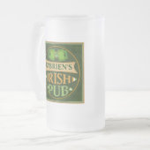 Kundenspezifischen St Patrick irische Mattglas Bierglas (Vorderseite Links)