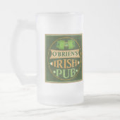 Kundenspezifischen St Patrick irische Mattglas Bierglas (Links)