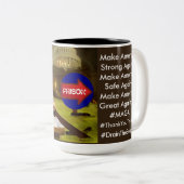 Kundenspezifischer Abfluss, den das Zweifarbige Tasse (VorderseiteRechts)