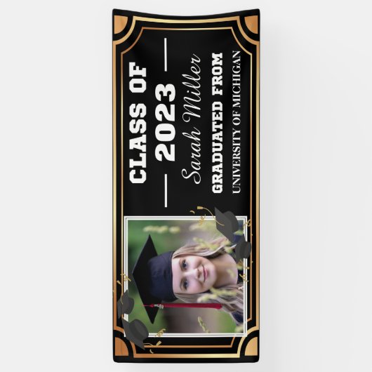 kundenspezifischer Abschluss 2023 mit Name und Fot Banner (Vertikal)