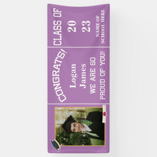 kundenspezifischer Abschluss 2025 mit Name und Fot Banner (Vertikal)