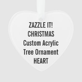 Kundenspezifischer Acryl-HERZ Ornament