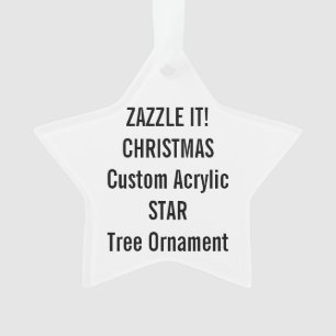 Kundenspezifischer Acryl-STERN Ornament