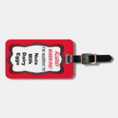 Kundenspezifischer Allergie-Alarm Gepäckanhänger (Vorderseite horizontal)
