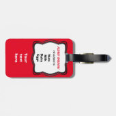 Kundenspezifischer Allergie-Alarm Gepäckanhänger (Rückseite horizontal)