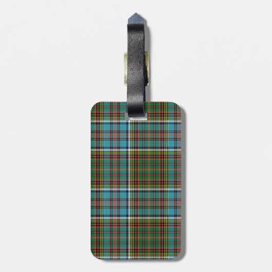 Kundenspezifischer Andersontartan-karierter Gepäckanhänger (Rückseite vertikal)