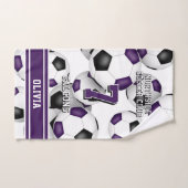 Kundenspezifischer Athlet und Teamname lila Handtuch (Handtuch)