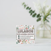 Kundenspezifischer Auftrag für Amanda Simpson Quadratische Visitenkarte (Stehend Vorderseite)