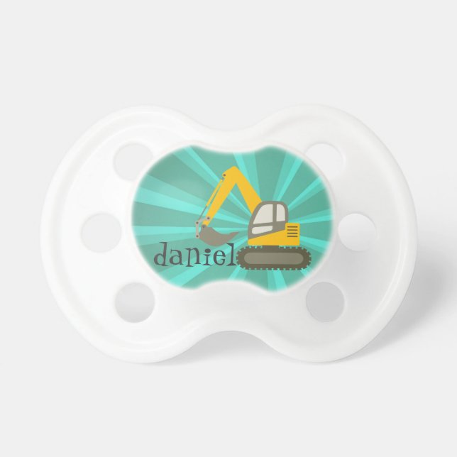 Kundenspezifischer BaggerBinky Schnuller (Vorne)