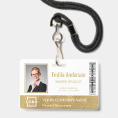 Kundenspezifischer Bar-Logocode Mitarbeiter-Foto G Ausweis (Vorderseite mit Schlüsselband)