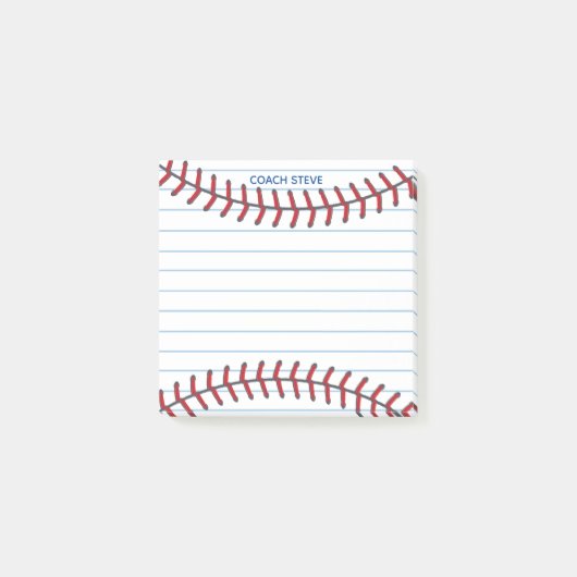 Kundenspezifischer Baseballtrainer oder Ball Playe Post-it Klebezettel (Vorderseite)