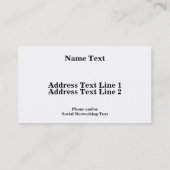 Kundenspezifischer Bild-und Gewohnheits-Text Visitenkarte (Rückseite)