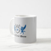 Kundenspezifischer blauer Pegasus Kaffeetasse (Vorderseite Links)