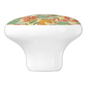 Kundenspezifischer BlumenKeramiktürknauf Keramikknauf (Seitenansicht)