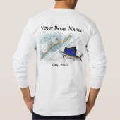 Kundenspezifischer Boots-Name mit Diagramm und T-Shirt (Rückseite)