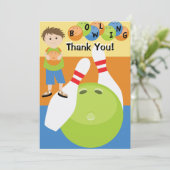 Kundenspezifischer Bowling danken Ihnen Dankeskarte (Stehend Vorderseite)