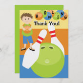 Kundenspezifischer Bowling danken Ihnen Dankeskarte (Vorne/Hinten)