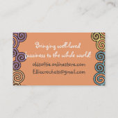 Kundenspezifischer bunter Garn-Wirbel der Visitenkarte (Rückseite)