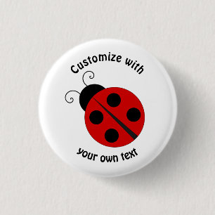 Kundenspezifischer Cartoon-Marienkäfer Button