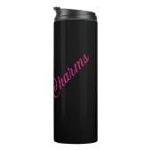 Kundenspezifischer "Charme" schwärzt mit Pink Thermosbecher (Nach rechts gedreht)