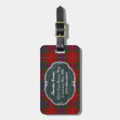 Kundenspezifischer Clan Fraser Tartan-karierter Gepäckanhänger (Vorderseite vertikal)