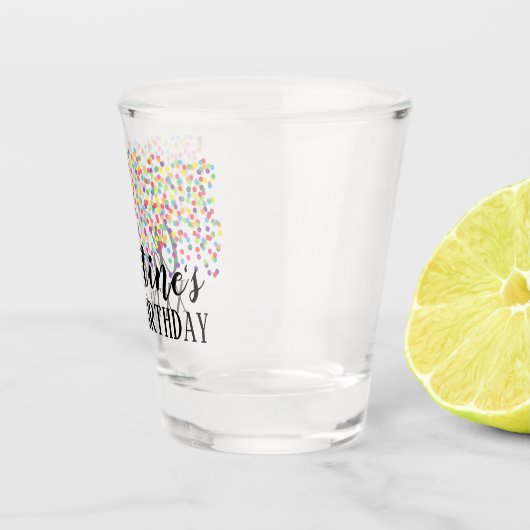 Kundenspezifischer Confetti Schnapsglas (Rechts)