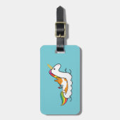 Kundenspezifischer Corgi-Einhorn Floatie Gepäckanhänger (Vorderseite vertikal)
