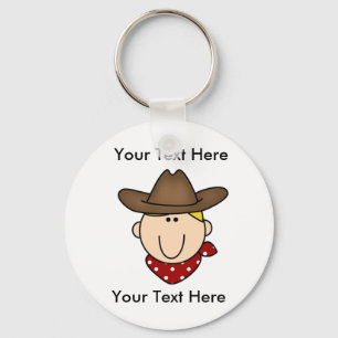 Kundenspezifischer Cowboy-blonder Schlüsselanhänger
