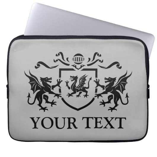 Kundenspezifischer DracheBlazon Laptopschutzhülle (Vorderseite)