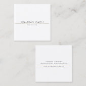 Kundenspezifischer einfacher quadratischer quadratische visitenkarte (Vorne/Hinten)