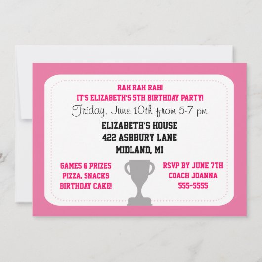 Kundenspezifischer Einladung (Rückseite)