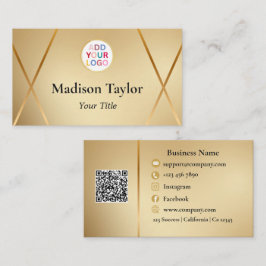 Kundenspezifischer, eleganter Business Card Gold Q Visitenkarte