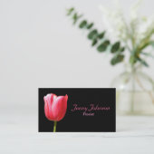 Kundenspezifischer eleganter Single-Tulpe-Stamm Visitenkarte (Stehend Vorderseite)