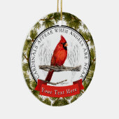 Kundenspezifischer ErinnerungsKardinal und Engel Keramik Ornament (Rechts)