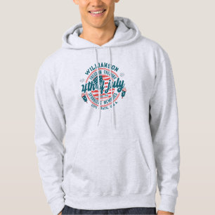 Kundenspezifischer Familienname Staat Lage 4. Juli Hoodie