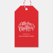 Kundenspezifischer Familienname Weihnachtsgeschenk Geschenkanhänger (Rückseite)