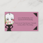 Kundenspezifischer Farbdamengesichts-Teebeutel Visitenkarte (Rückseite)