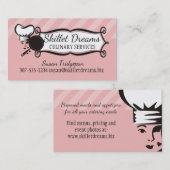 Kundenspezifischer Farbfrauen-Kochshut Visitenkarte (Vorne/Hinten)