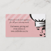 Kundenspezifischer Farbfrauen-Kochshut Visitenkarte (Rückseite)