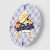 Kundenspezifischer Farbheidelbeerkuchen eine Große Wanduhr (Winkel)
