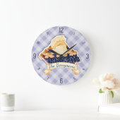 Kundenspezifischer Farbheidelbeerkuchen eine Große Wanduhr (Zuhause)