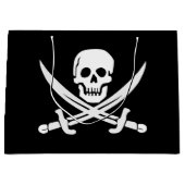 Kundenspezifischer Farbpirat/-schädel/-Schwerter Große Geschenktüte (Vorderseite)