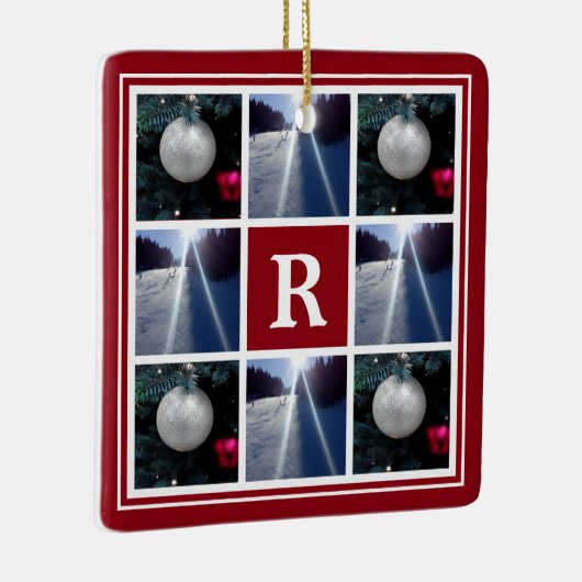 Kundenspezifischer Feiertag Monogramm der Keramikornament (Rechts)