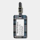 Kundenspezifischer Fergusontartan-karierter Gepäckanhänger (Vorderseite vertikal)